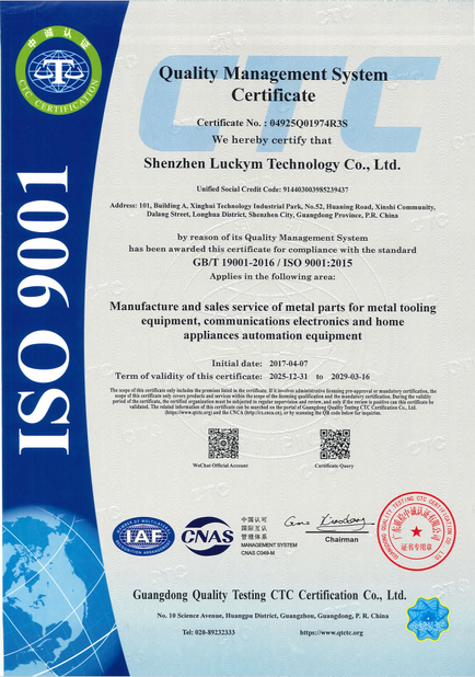 КИТАЙ Shenzhen Luckym Technology Co., Ltd. Сертификаты